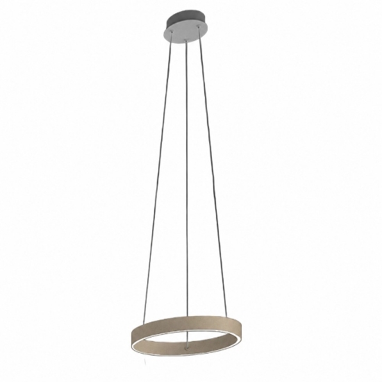 Lampadario moderno anello 40 cm oro opaco led 36w cct 3000k 4000k per soggiorno