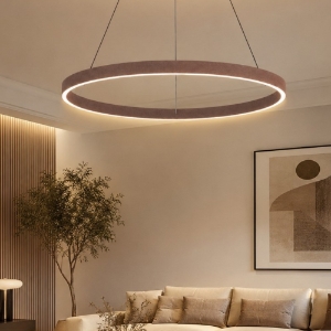 Lampadario a sospensione 60 cm design oro rosato led 56w cct 3000k 4000k per soggiorno