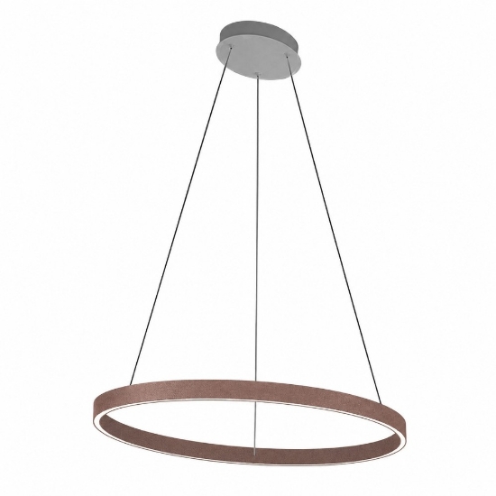 Lampadario moderno oro rosato anello 80 cm bianco led 76w cct 3000k 4000k per soggiorno