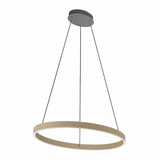 Lampadario moderno oro opaco anello 802 cm led 76w cct 3000k 4000k per soggiorno