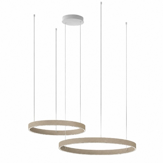 Lampadario moderno oro 2 anelli 100-120 cm led 240w cct 3000k 4000k per soggiorno