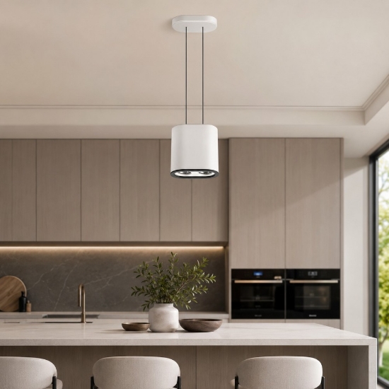 Stilnovo colonna lampada a sospensione bianco led 3000k dimmerabile