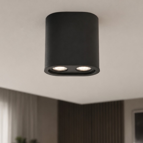 Faretto da soffitto nero led 3000k dimmerabile stilnovo colonna