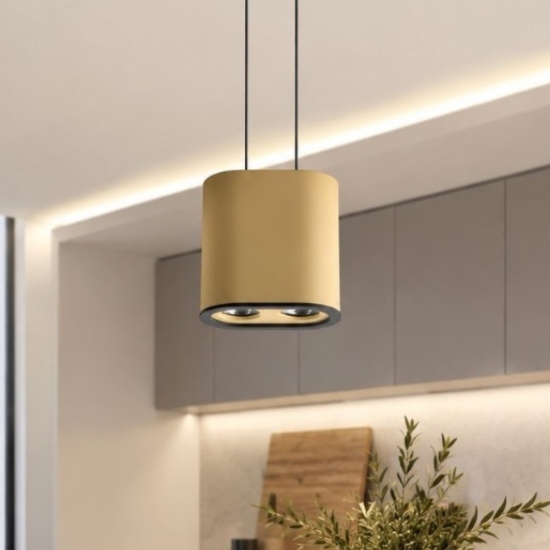 Lampada a sospensione oro led 3000k dimmerabile stilnovo colonna