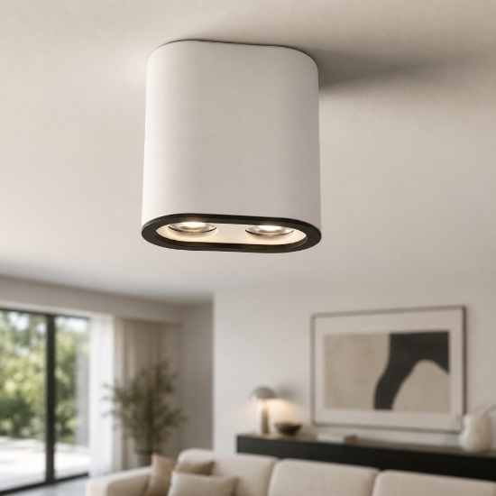 Plafoniera moderna bianca led 3000k stilnovo colonna