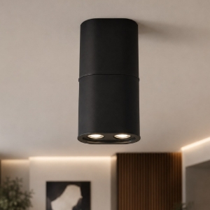 Plafoniera moderna nero led 20w 3000k dimmerabile da soffitto per soggiorno