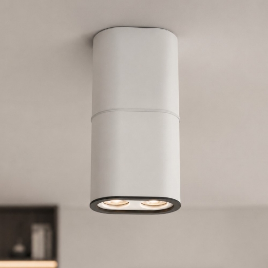 Stilnovo colonna plafoniera bianca led per soggiorno