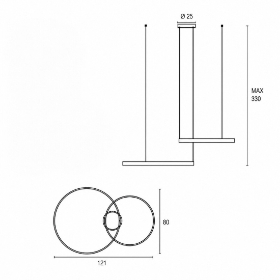 Lampadario moderno a sospensione grigio perla anelli 60-80 cm led 150w cct 3000k 4000k