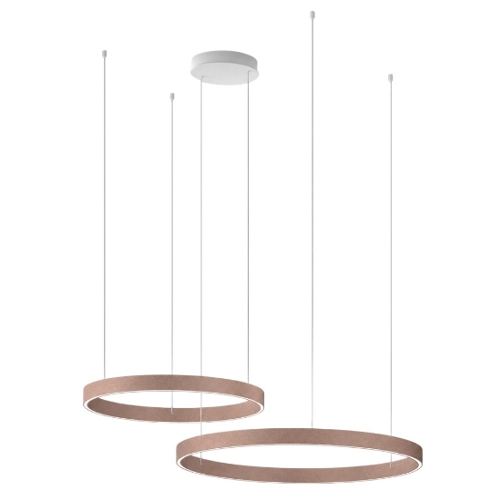 Lampadari a sospensione moderni anelli 80-100 cm oro rosato led cct 3000k 4000k