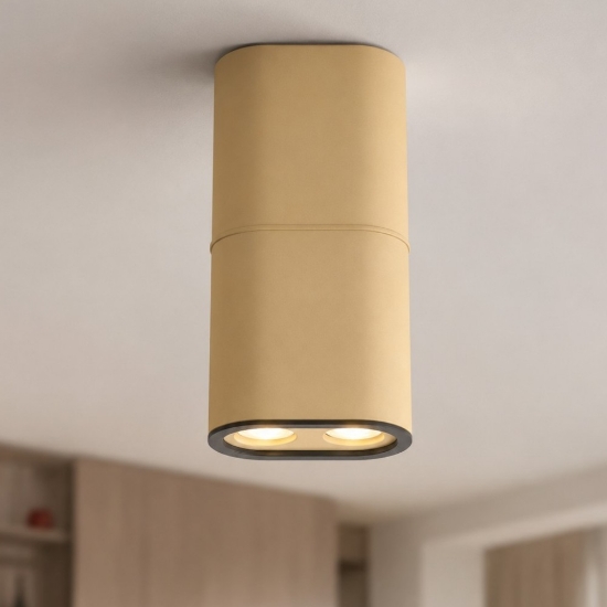 Plafoniera moderna caramello  led 20w 3000k dimmerabile stilnovo colonna