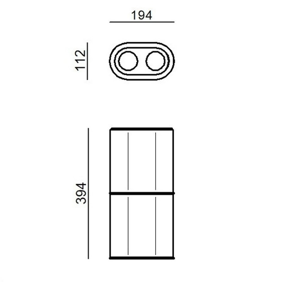 Plafoniera moderna caramello  led 20w 3000k dimmerabile stilnovo colonna