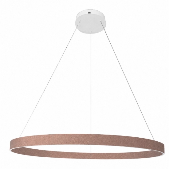 Lampadario oro rosato anello 100 cm led 86w cct 3000k 4000k per soggiorno moderno