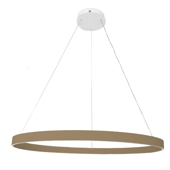 Lampadario a sospensione moderno sabbia anello 100 cm led 86w cct 3000k 4000k per soggiorno