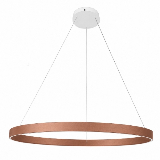 Lampadario moderno grande anello 120 cm oro rosato led 116w cct 3000k 4000k