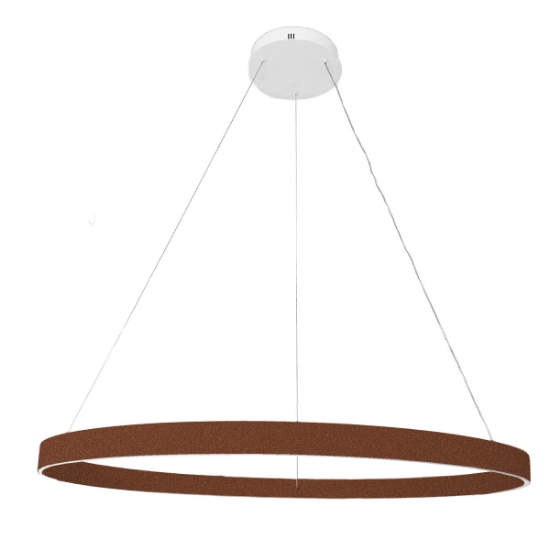 Lampadario anello 120 cm a sospensione moderno rame opaco  led 116w cct 3000k 4000k