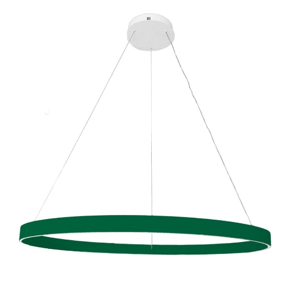 Lampadario moderno verde bosco anello 120 cm led 116w cct 3000k 4000k per grande stanza