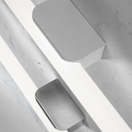 Applique per specchio da bagno moderna cromo tubolare bianco led 20w 3000k ip44