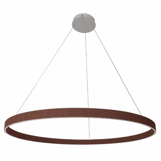 Lampadario a sospensione moderno ruggine anello 120 cm led 116w cct 3000k 4000k