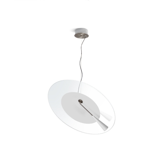 Lampadario da cucina nichel led 26w 3000k dimmerabile basculo stilnovo