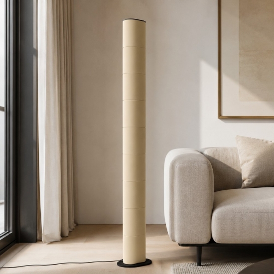 Lampada da terra design toffee dimmerabile push dim led 49w 3000k colonna stilnovo