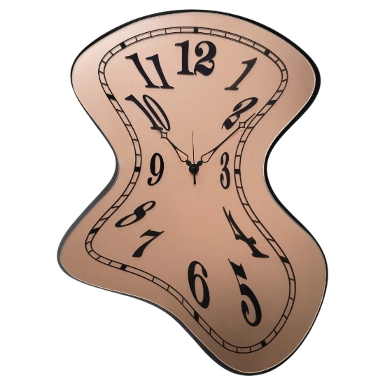 Orologio moderno a parete design ondulato rosa