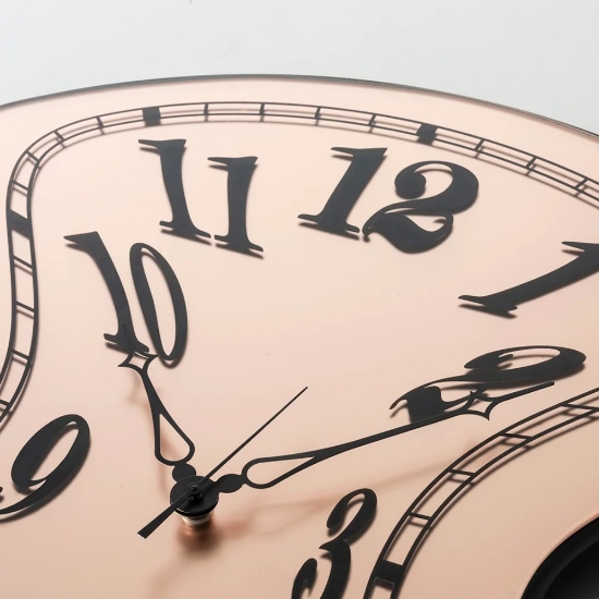 Orologio moderno a parete design ondulato rosa