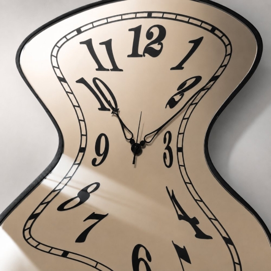 Orologio moderno a parete design ondulato bronzo