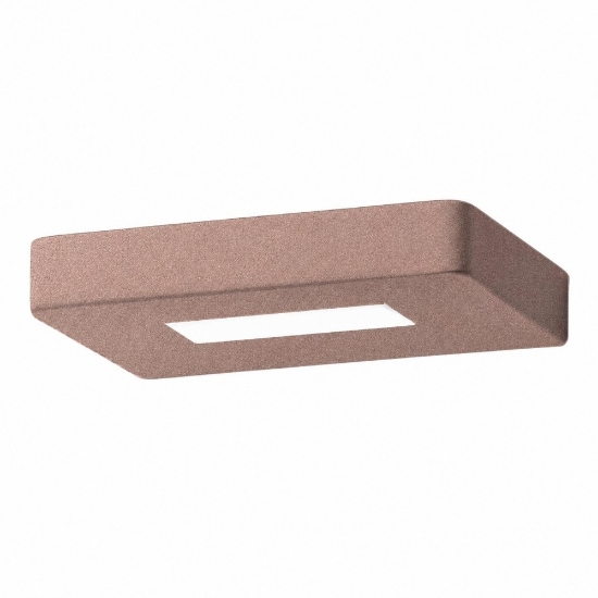 Applique moderna oro rosato 18 cm led biemissione 20w cct 3000k 4000k