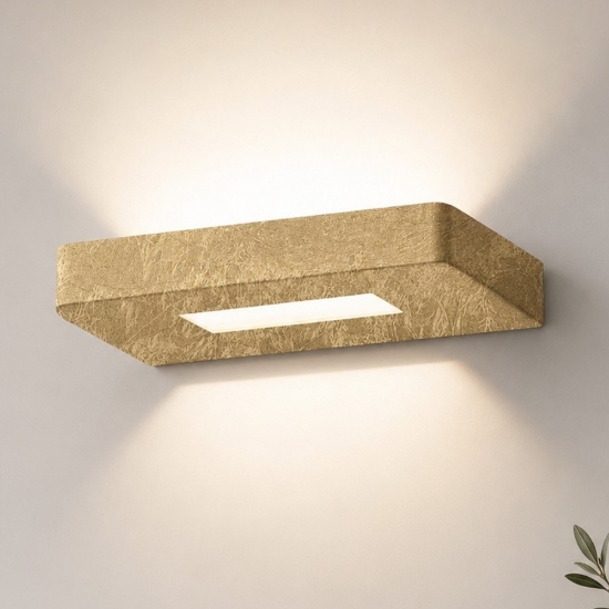 Applique moderna biemissione oro 18 cm led 20w cct 3000k 4000k per interno