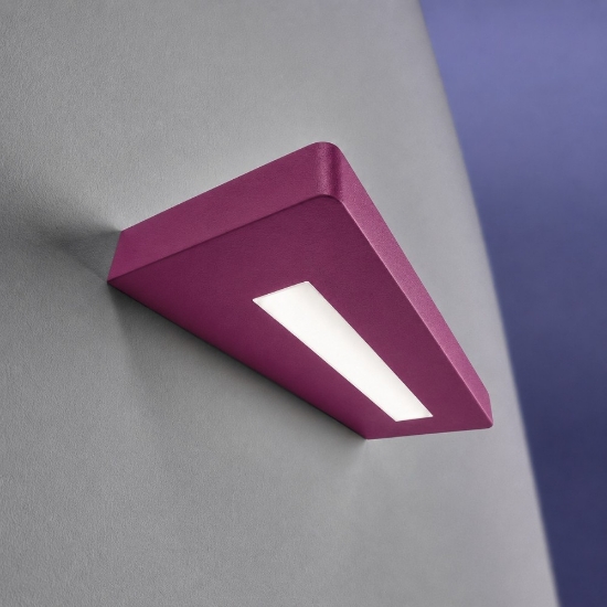 Applique moderna magenta biemissione led 20w cct 3000k 4000k per interni