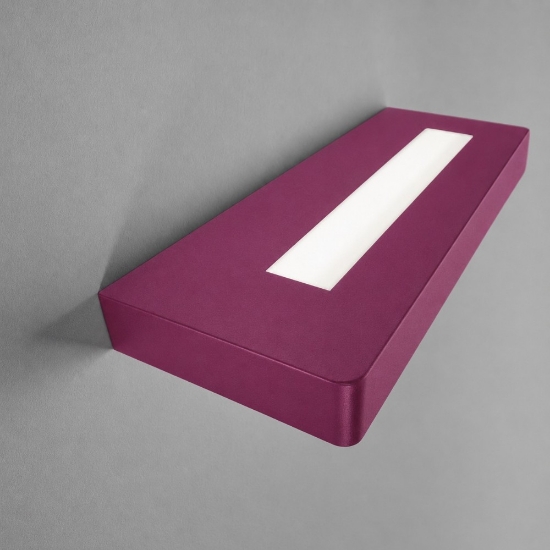 Applique moderna magenta biemissione led 20w cct 3000k 4000k per interni