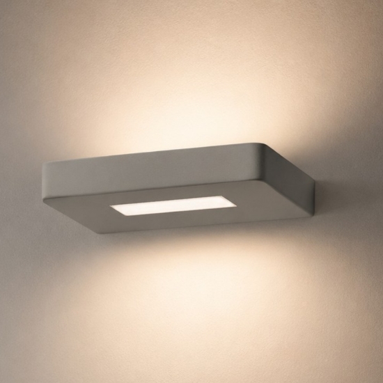 Applique moderna tortora per interno biemissione led 20w cct 3000k 4000k