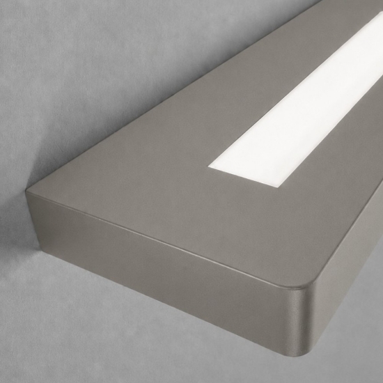Applique moderna tortora per interno biemissione led 20w cct 3000k 4000k
