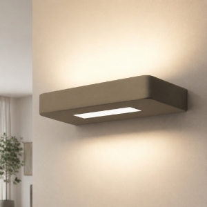 Applique led 20w cct 3000k 4000k 18 cm moderna sabbia biemissione