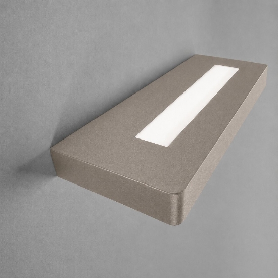 Applique led 20w cct 3000k 4000k 18 cm moderna sabbia biemissione