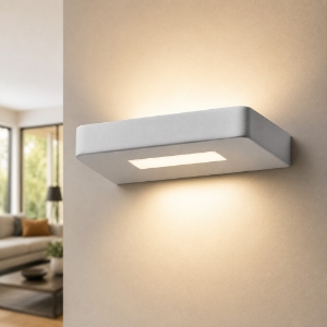 Applique moderna bianca led 20w cct 3000k 4000k 18 cm per interno