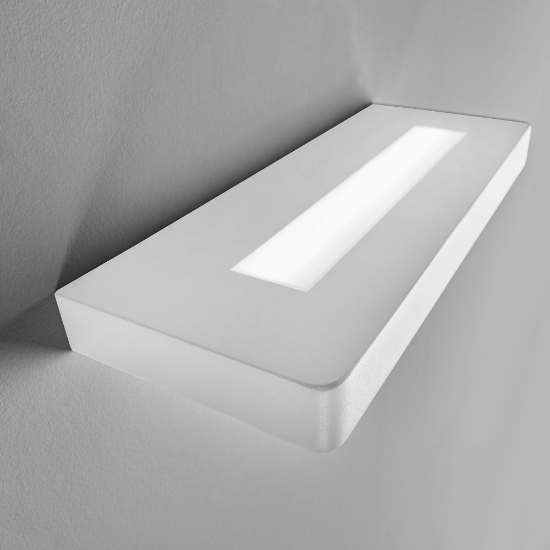 Applique moderna bianca led 20w cct 3000k 4000k 18 cm per interno