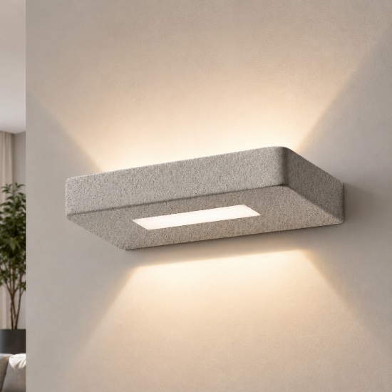 Applique led 20w cct 3000k 4000k 18 cm effetto muro moderna da parete biemissione
