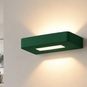 Applique led 20w cct 3000k 4000k 18 cm moderna da parete verde bosco per interno