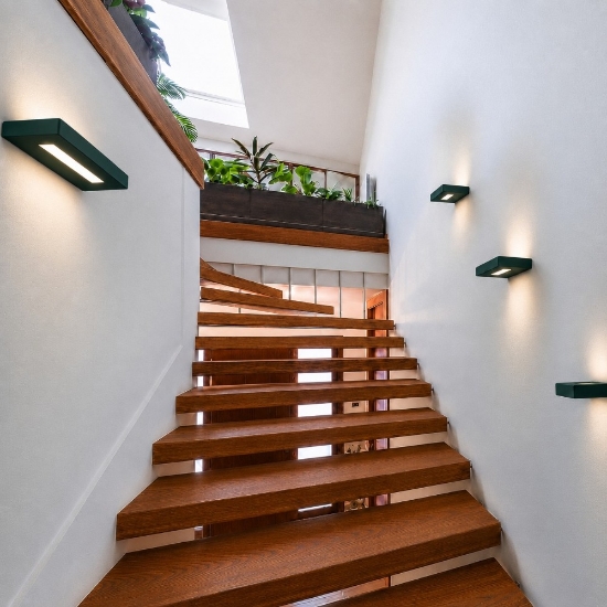 Applique led 20w cct 3000k 4000k 18 cm moderna da parete verde bosco per interno