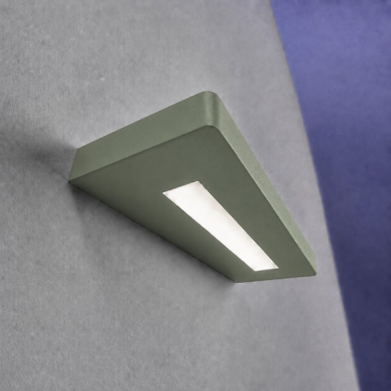Applique moderna led 20w cct 3000k 4000k 2200lm verde salvia biemissione
