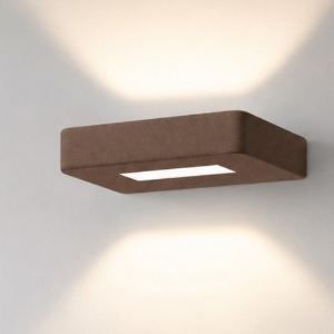 Applique moderna led 20w cct 3000k 4000k ruggine biemissione per interno
