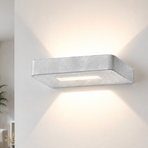 Applique da parete led 20w cct 3000k 4000k  moderna foglia argento biemissione