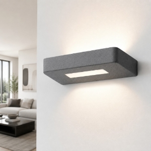 Applique led 20w cct 3000k 4000k moderna grigio perla biemissione