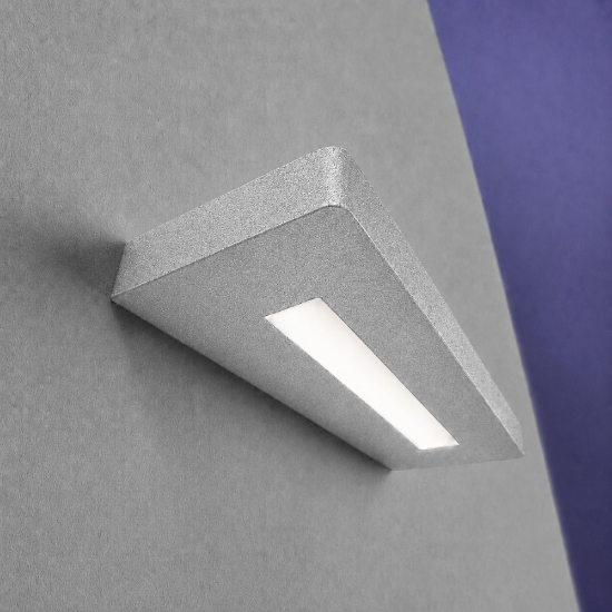 Applique led 20w cct 3000k 4000k moderna grigio perla biemissione
