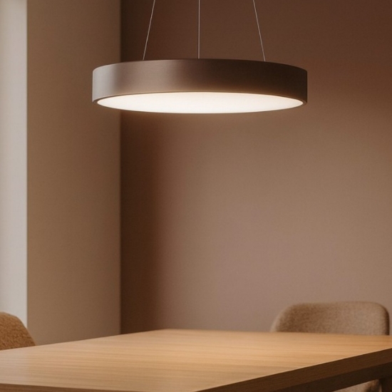 Affralux band diodi lampadario cerchio 60cm marrone caffe led 35w 3200k