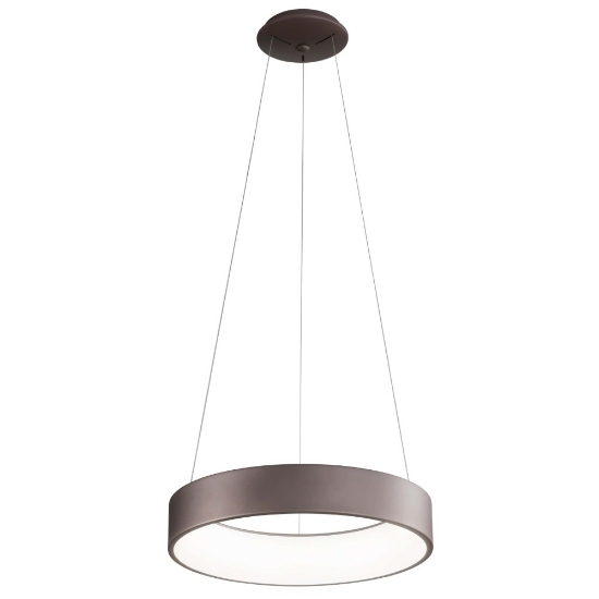 Affralux band diodi lampadario cerchio 60cm marrone caffe led 35w 3200k