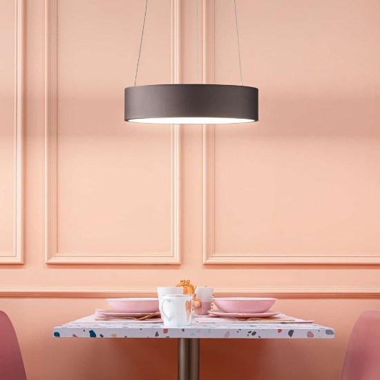 Affralux band diodi lampadario cerchio 60cm marrone caffe led 35w 3200k