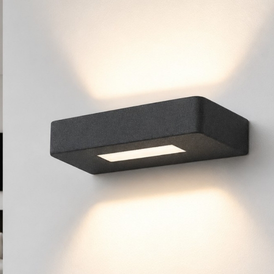 Applique led 20w cct 3000k 4000k 18 cm moderna antracite