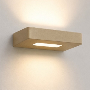 Applique led 20w cct 3000k 4000k moderna oro opaco biemissione per interni